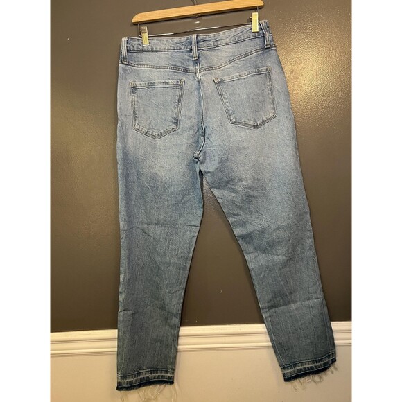 ANA A New Approach Jeans Womens 6 Light Wash Mid Rise Boyfriend Distressed - Picture 4 of 9